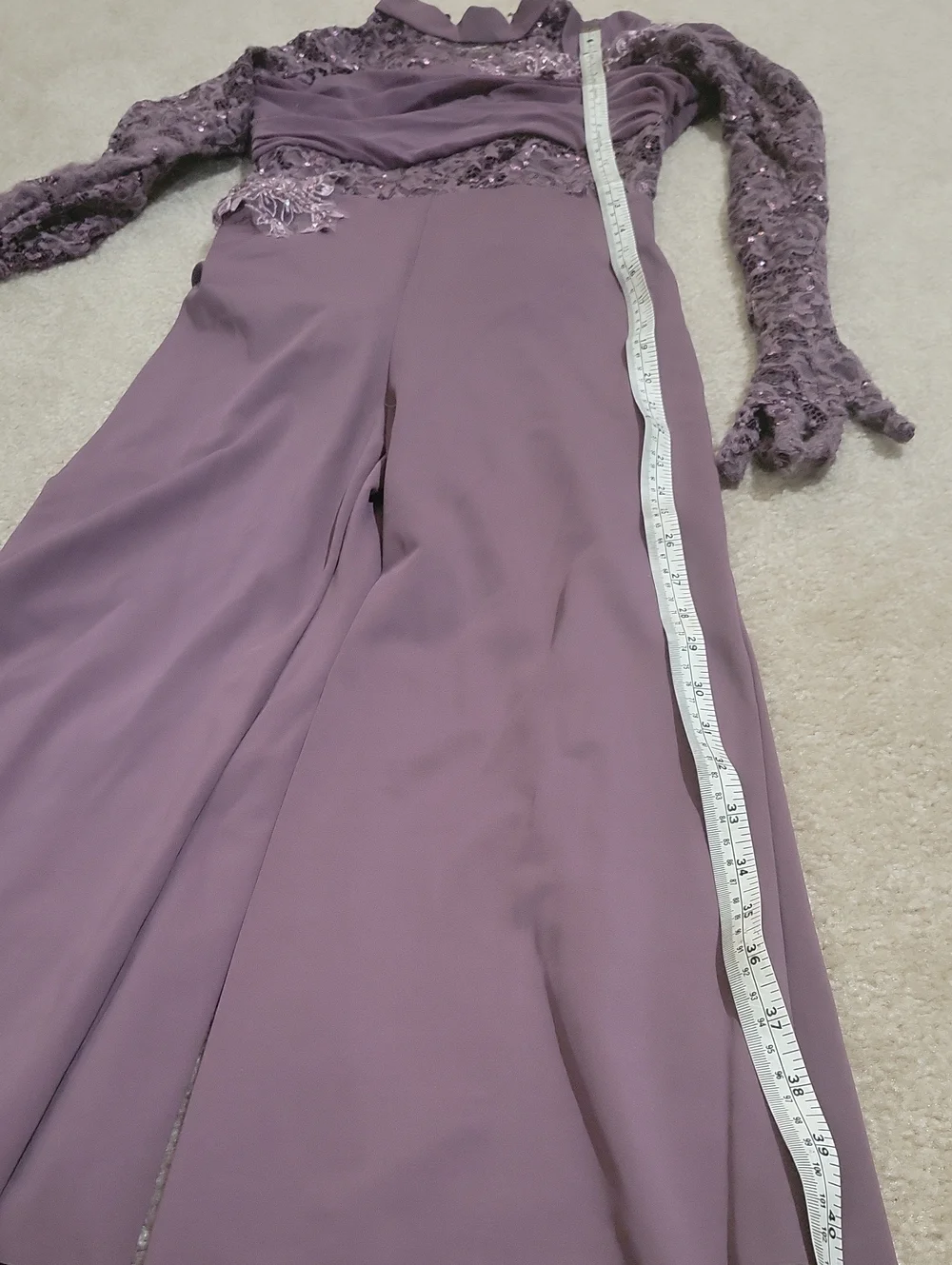 10th House Lace-Detail Long Sleeve Jumpsuit. Dont See Size Tag ~ 12-14, See Pics